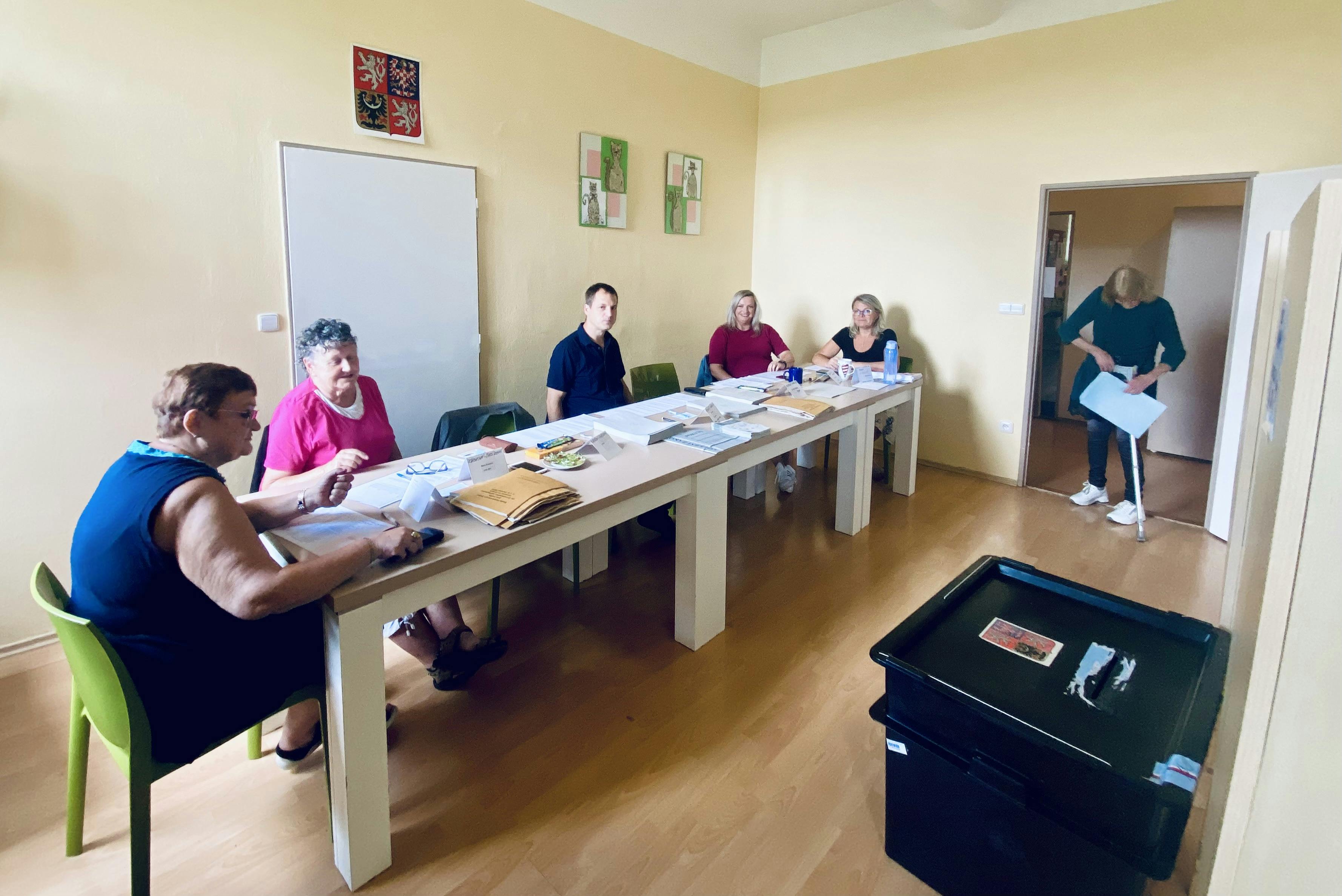 Volební místnost v Boskovicích