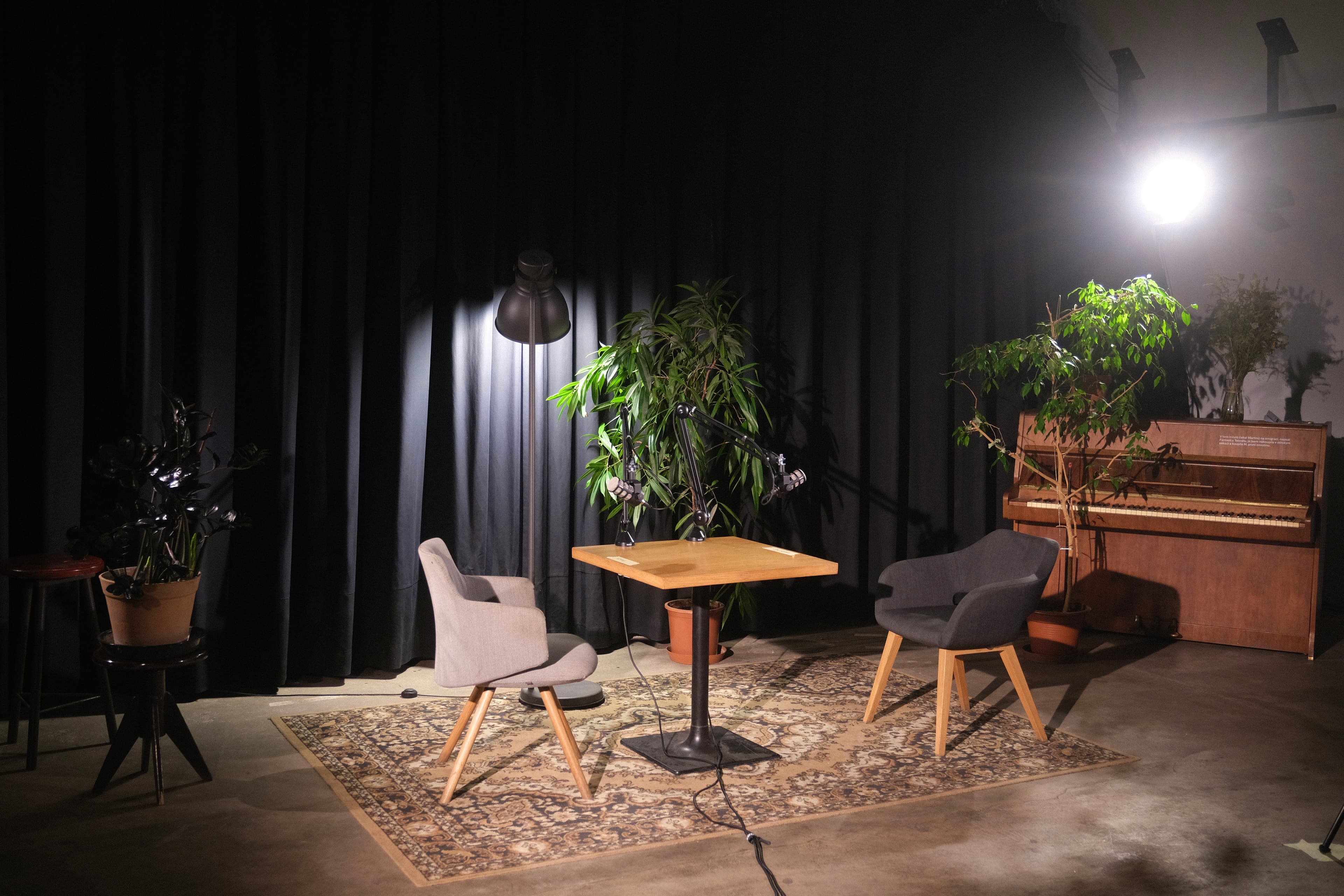 Rozhovorové studio v Prostoru. Tentokrát jsme vsadili na kytky