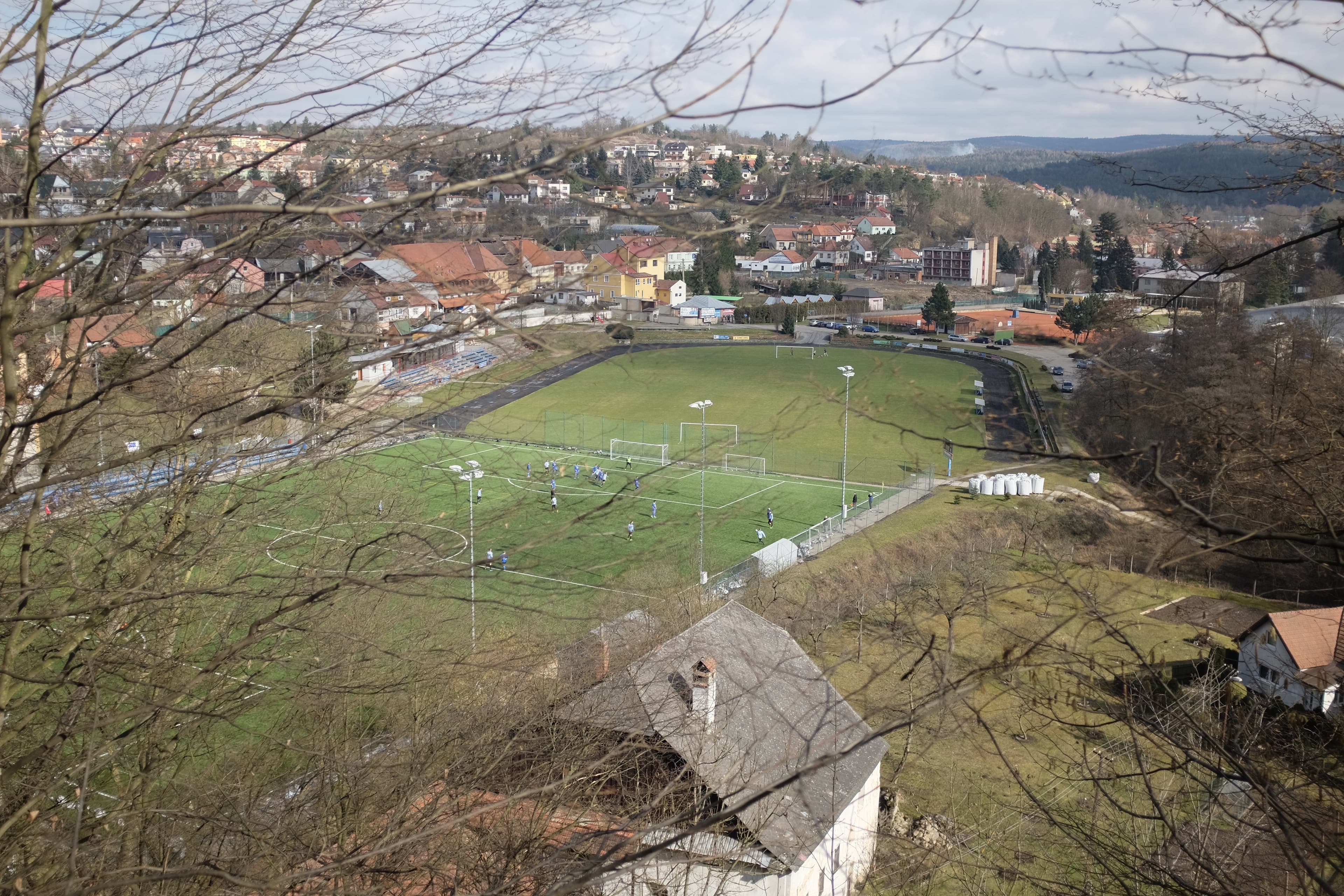 Sportovní areál Červená zahrada, kde bude nová hala stát